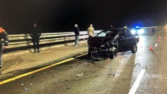 На трассе под Новочеркасском столкнулись два попутных автомобиля