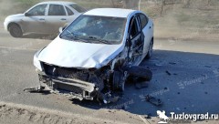 В Новочеркасске водитель иномарки заснул за рулем и протаранил две встречные машины