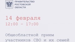 Сегодня на Дону состоится общеобластной прием участников СВО и их семей