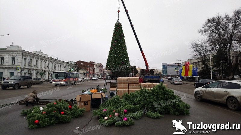 В Новочеркасске 13 декабря начнут устанавливать главную городскую новогоднюю елку
