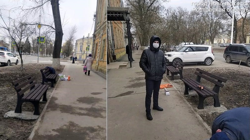 В Новочеркасске вернули лавочки ко второй поликлинике