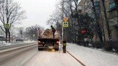 В Новочеркасске очисткой дорог и тротуаров от снега и льда занимаются 21 спецмашина и около 70 человек