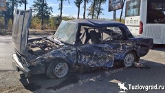 На въезде в Новочеркасск в двойном ДТП травмы получили два человека