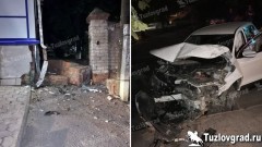 В Новочеркасске пьяный водитель врезался в кирпичный забор