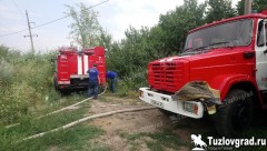 На окраине Новочеркасска произошел ландшафтный пожар