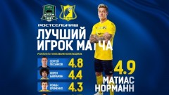 Полузащитник «Ростова» Норманн признан лучшим игроком матча против «Краснодара» по версии болельщиков