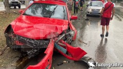 В столкновении иномарки с грузовиком травмы получили два человека