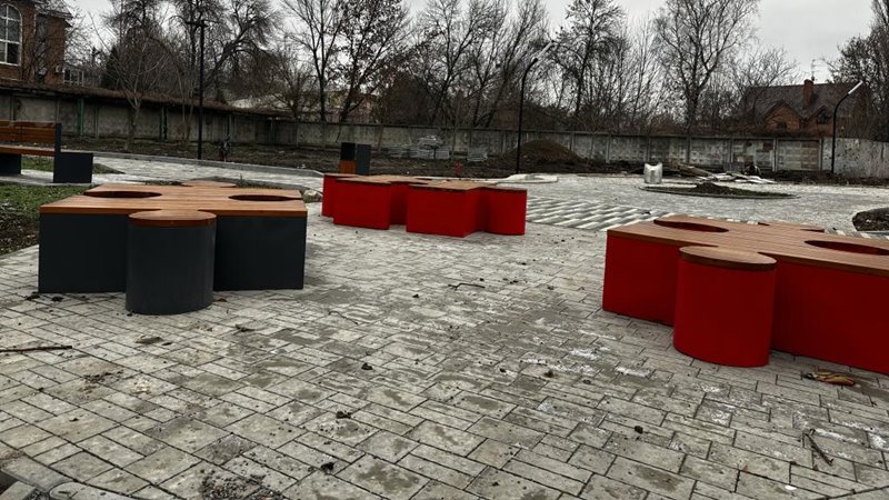 Строительная готовность реконструируемого парка «Казачок» составляет 67%