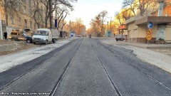 В Новочеркасске подрядчик закончил ремонт трамвайных путей на улице Богдана Хмельницкого