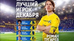 Полузащитник «Ростова» Роман Тугарев признан лучшим игроком декабря по версии болельщиков