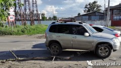 В Новочеркасске на проезжающую машину с дерева упала большая сухая ветка