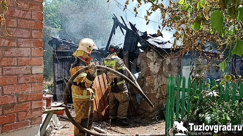 В Новочеркасске пожарные отбили от огня жилые дома, видео